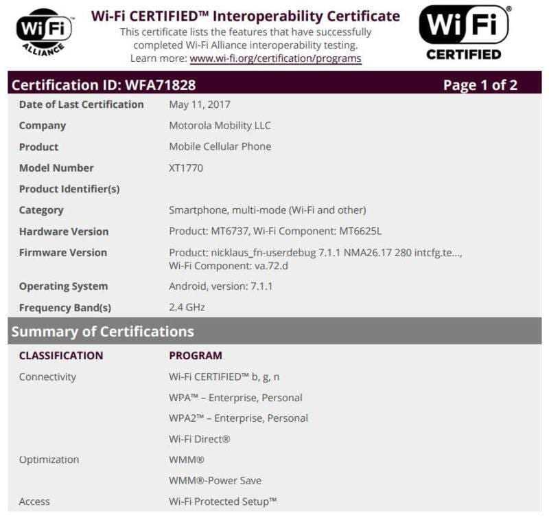 Сразу семь смартфонов Motorola проходят сертификацию одновременно (Moto MediaTek WiFi 1 800x757 1)