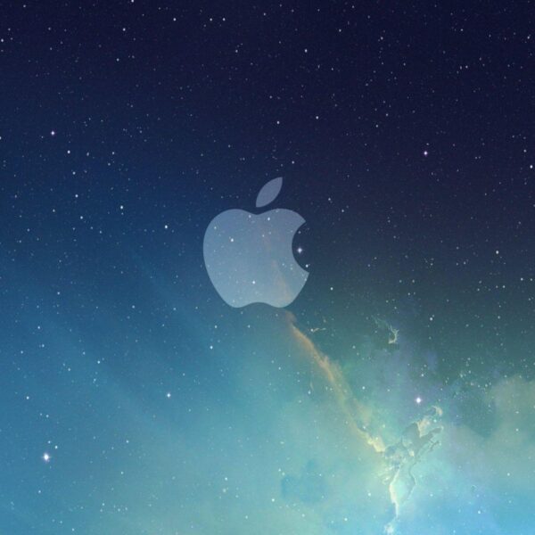 Apple выпускает третью бета-версию iOS 13 (apple logo galaxy wallpaper)