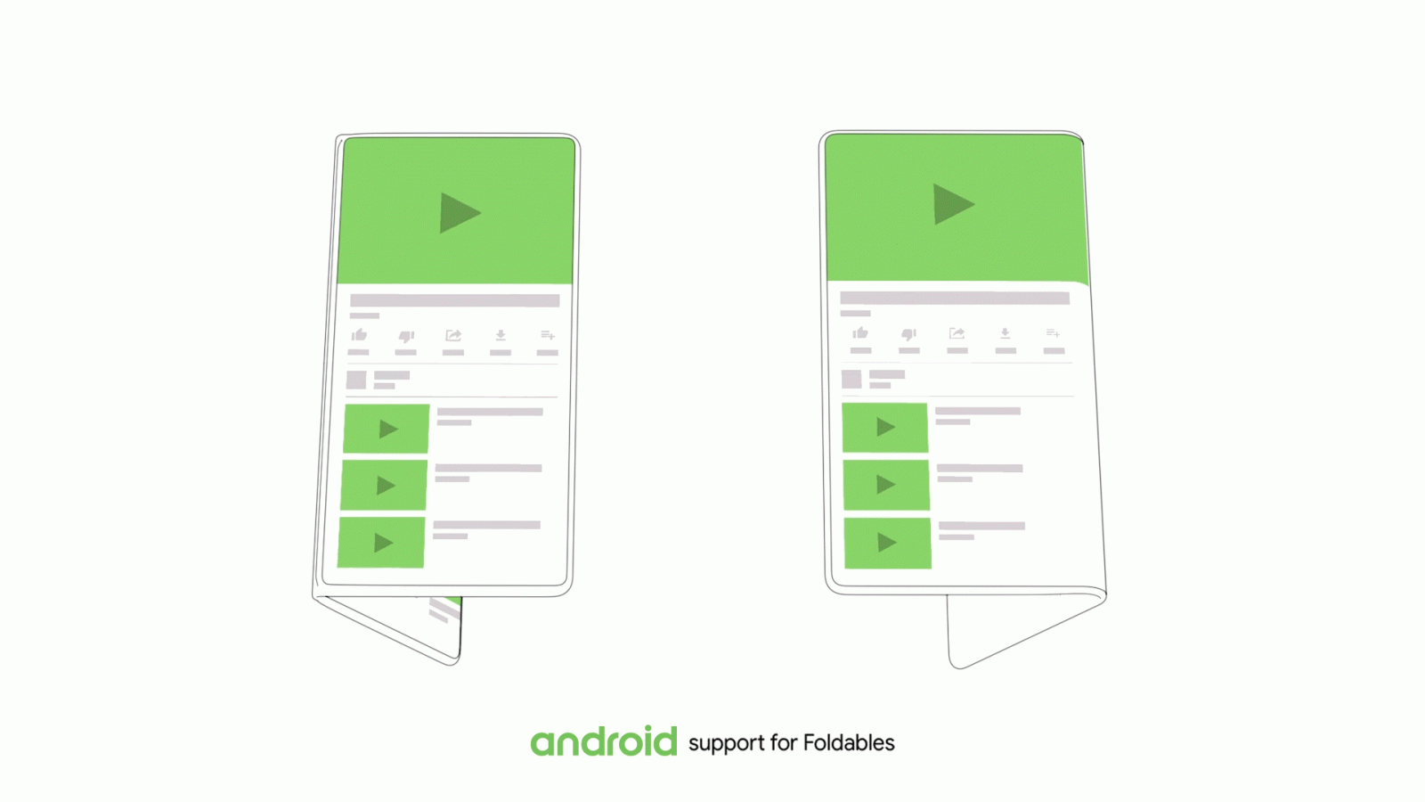 Android будет нативно поддерживать гибкие смартфоны (android support for Foldables.0)