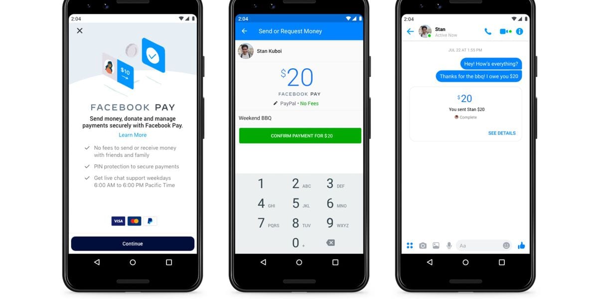 Facebook запустил свою платежную систему для своих соц.сетей и мессенджеров (facebookpay)