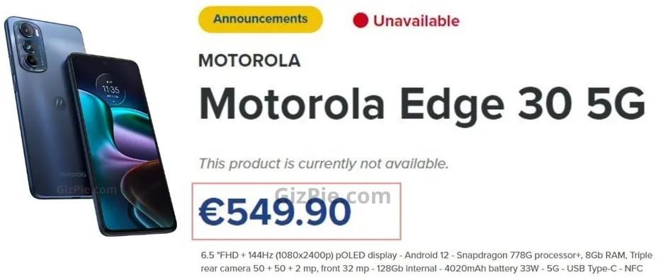 Motorola Edge 30 5G