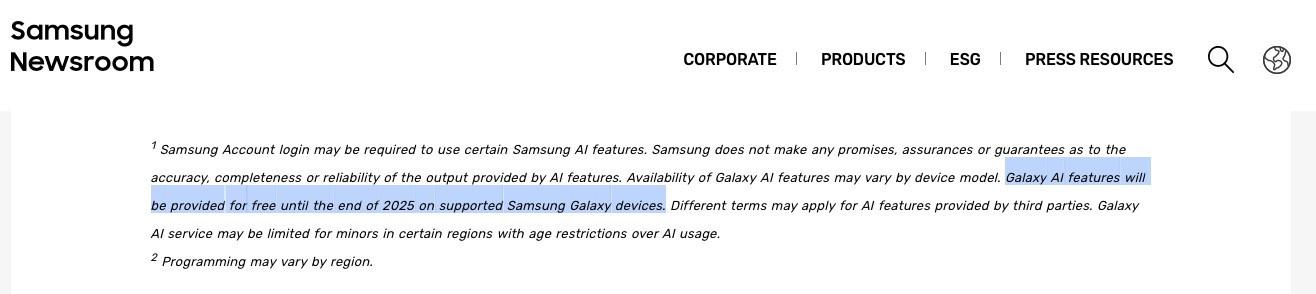 ИИ-функции Samsung Galaxy AI станут платными с 2026 года (scale 2400 1)