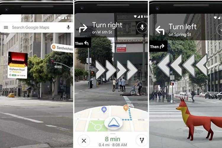 Google тестирует дополненную реальность в картах