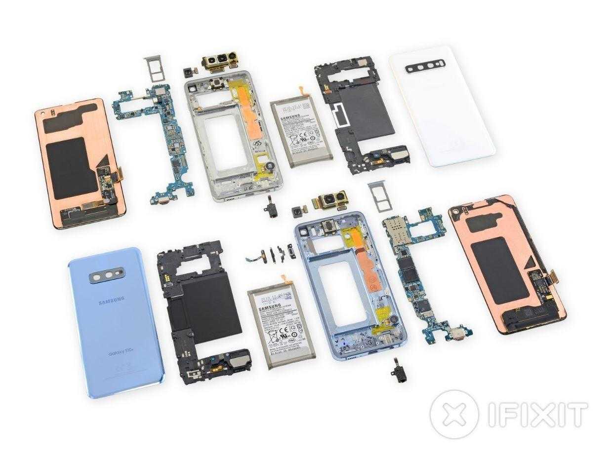 В iFixit разобрали Galaxy S10. Ремонтировать его будет сложно