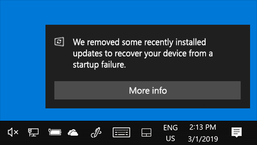 Windows 10 сможет автоматически удалять обновления с серьезными ошибками