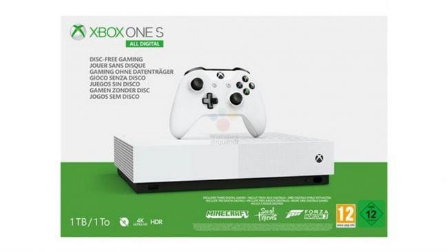 В сеть утекли изображения и характеристики полностью цифровой консоли Xbox One S