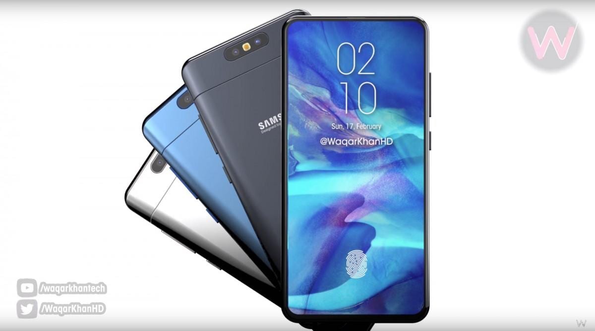 Samsung Galaxy A90 получит поворотную камеру 48 мпикс и дисплей 6,7 дюймов Samsung Galaxy A90 получит поворотную камеру 48 мпикс и дисплей 6,7 дюймов