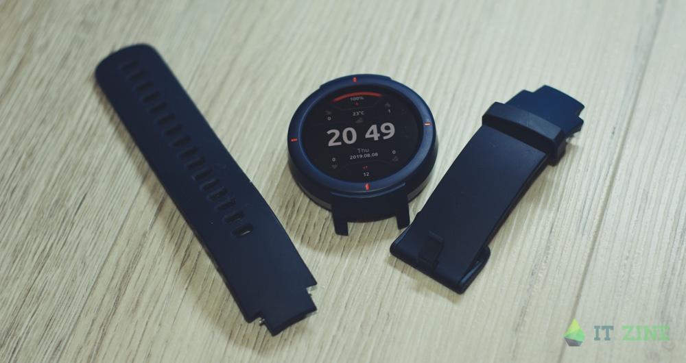 Съёмный ремешок в часах Amazfit Verge