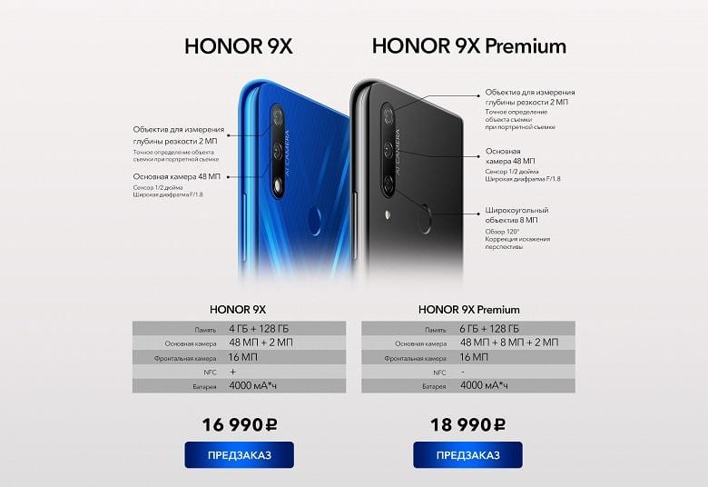 Honor представил смартфон Honor 9X в России Honor представил смартфон Honor 9X в России