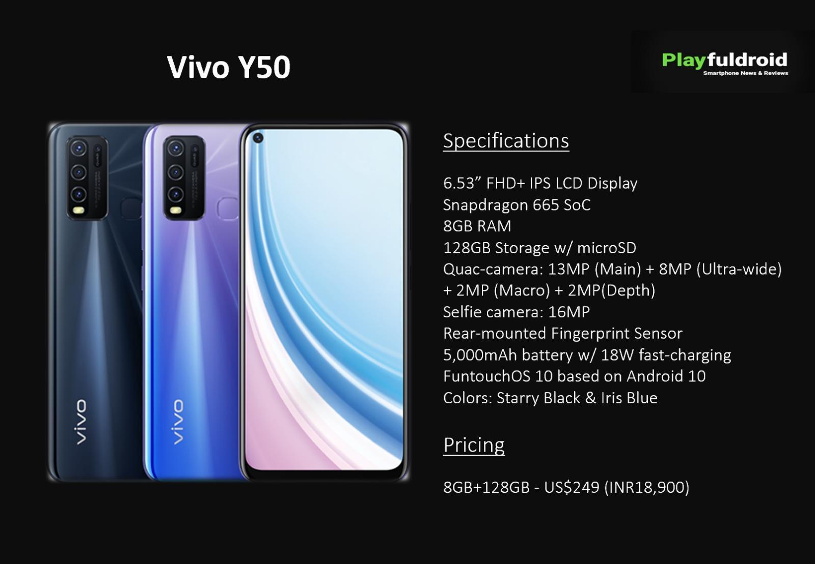 Vivo представила смартфон Vivo Y50 Vivo представила смартфон Vivo Y50