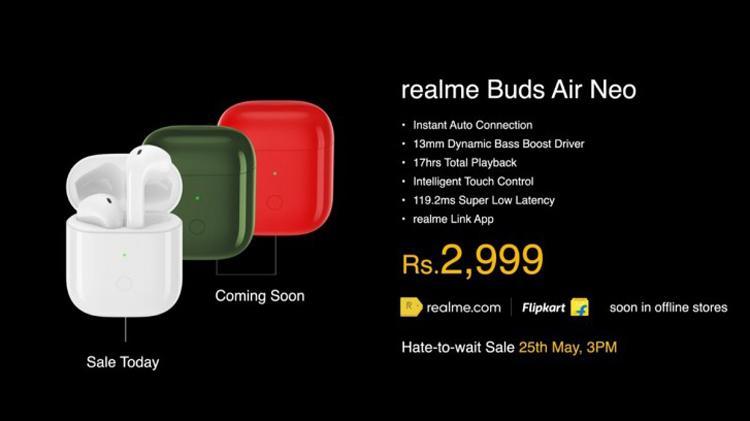 Realme представила беспроводные наушники Realme Buds Q и Buds Air Neo
