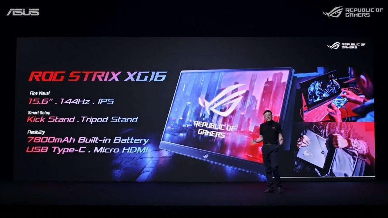 Asus представила портативный игровой монитор с встроенным аккумулятором