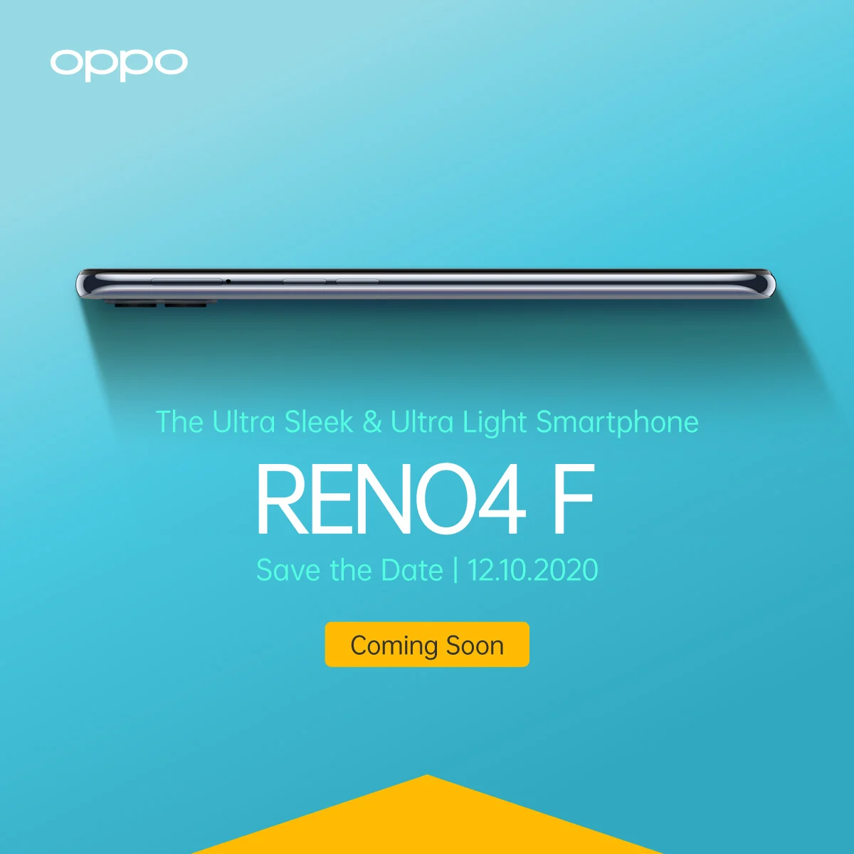 OPPO анонсировала смартфон OPPO Reno4 F. Его представят 12 октября