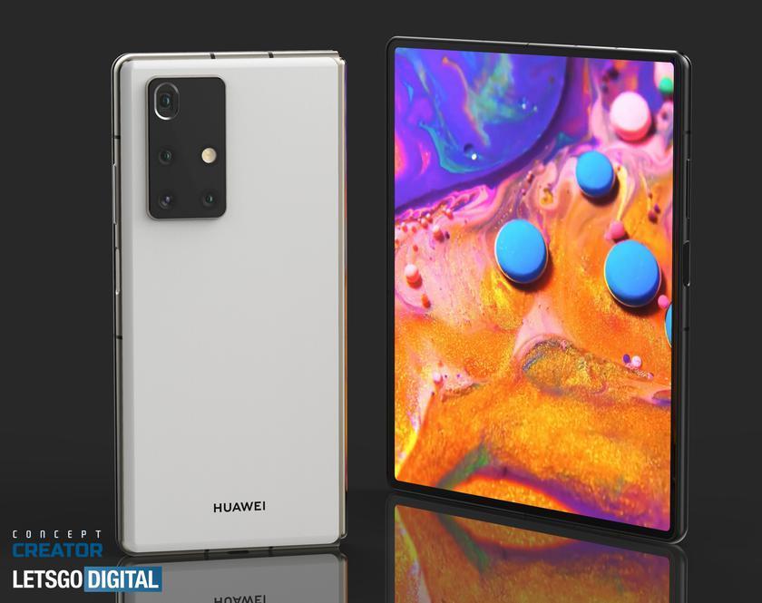 В сеть опубликовали концептуальные рендеры складного смартфона Huawei Mate X2