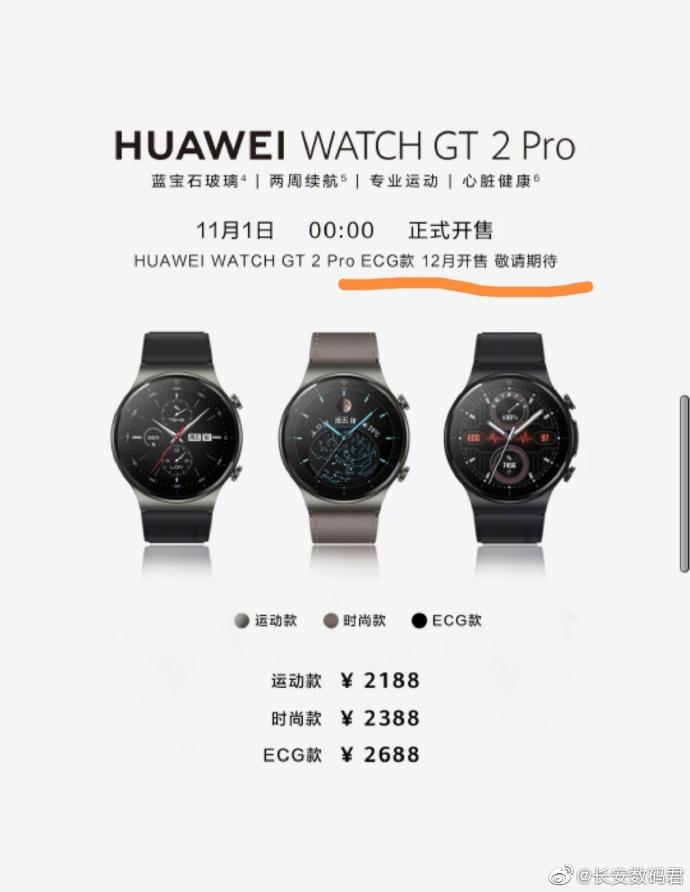 Huawei Watch GT 2 Pro научатся делать ЭКГ Huawei Watch GT 2 Pro научатся делать ЭКГ