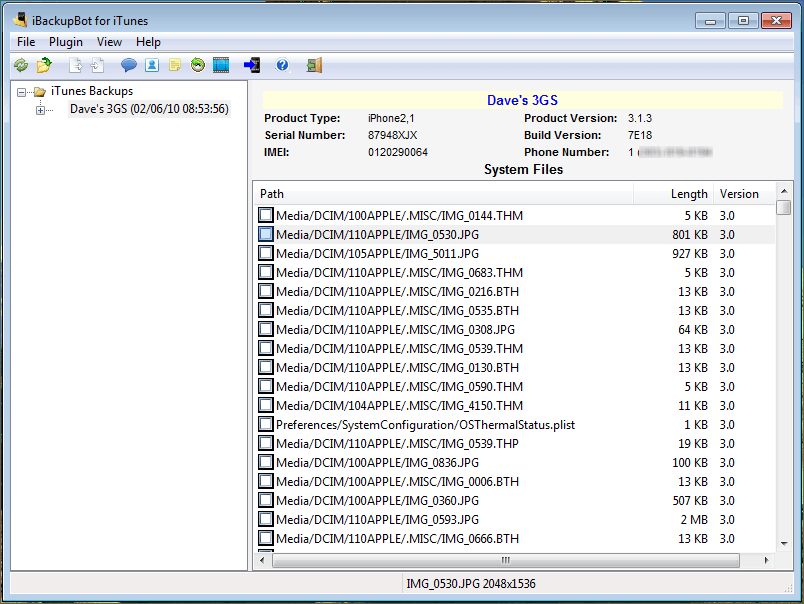 Обзор iBackupBot 5 шии3