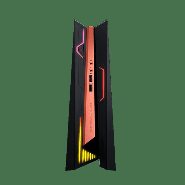 Игровой компьютер ROG GR8 II с вертикальной ориентацией интерфейсы сбоку