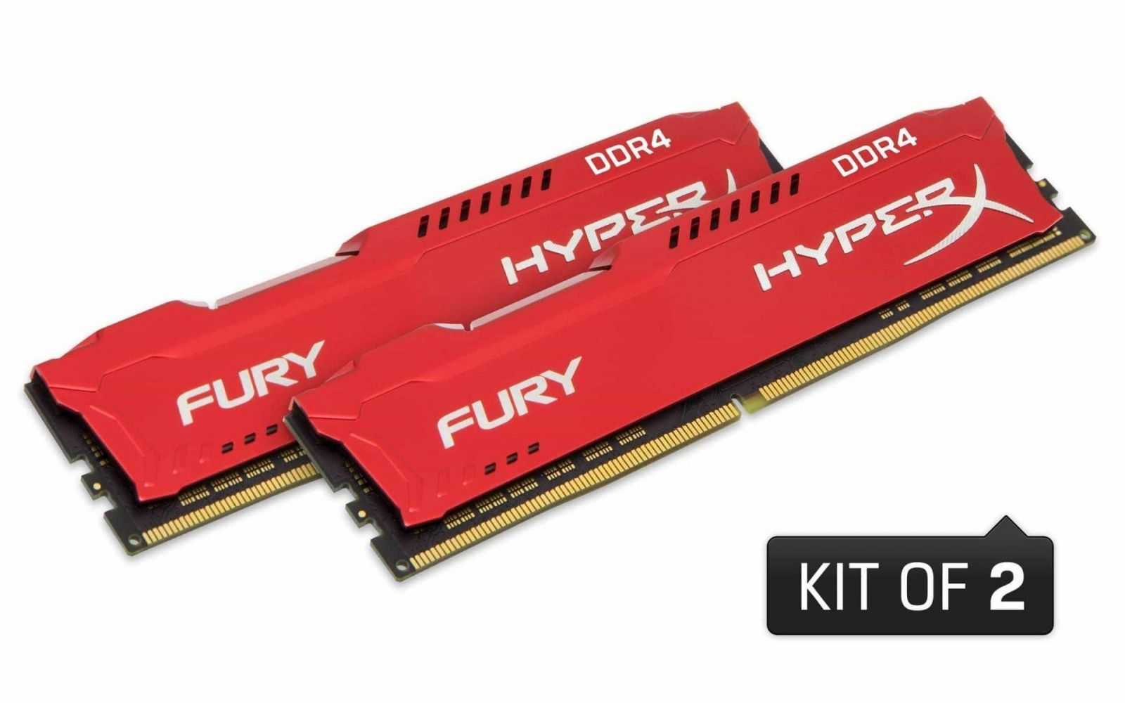 HyperX обновила линейку модулей ОЗУ FURY DDR4 с автоматическим разгоном (HyperX FURY DDR4 Red)