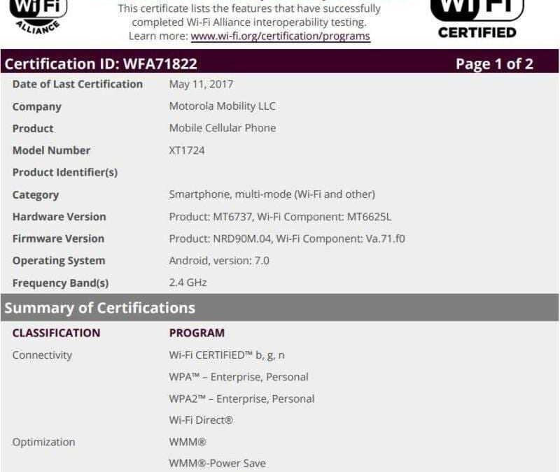 Сразу семь смартфонов Motorola проходят сертификацию одновременно 10 Motorola