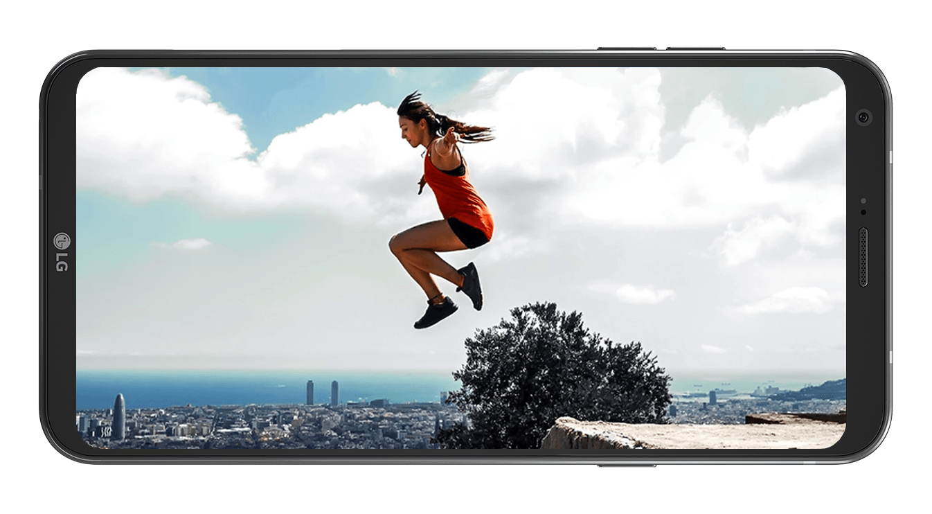 LG представила смартфон Q6 в России (device design black1 1)