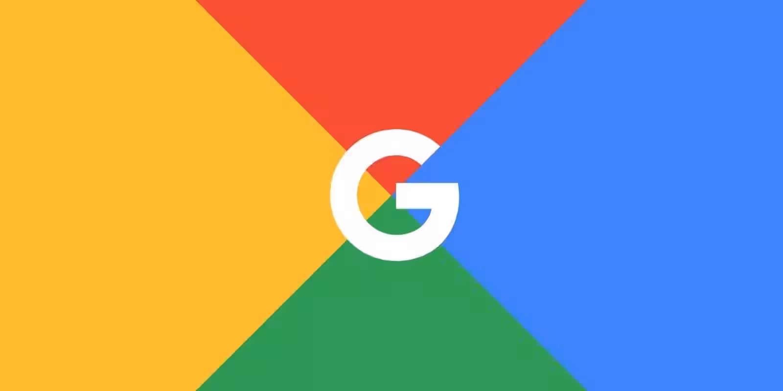 Логотип Google на фоне цветных сегментов в стиле