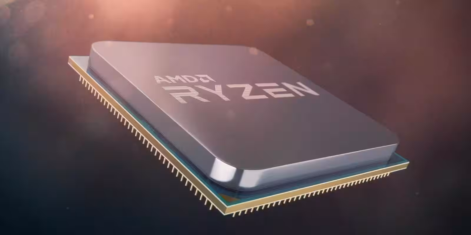 Процессор AMD Ryzen Mobile в увеличенном виде