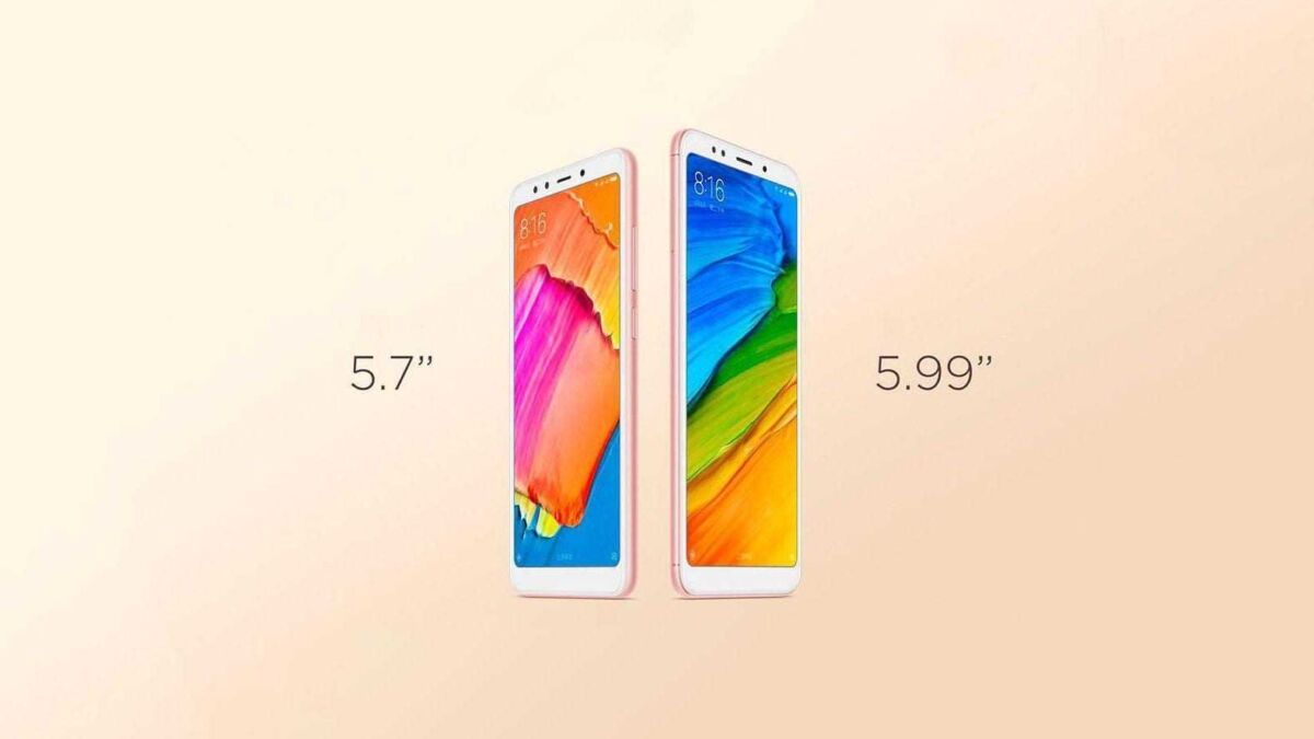 Сравнение размеров смартфонов Xiaomi Redmi 5 и Redmi 5 Plus