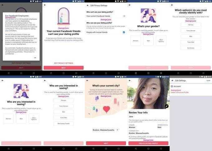 Facebook запустит сервис для знакомств (Facebook Dating Screenshots)