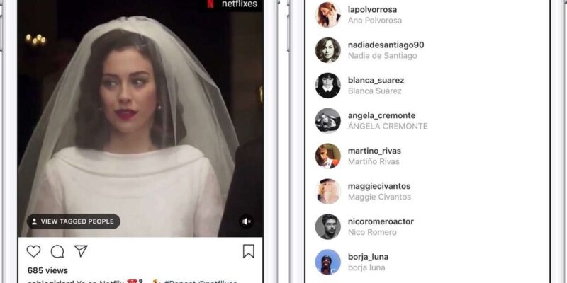 Instagram тестирует функцию для исправления беспорядочной ленты (instagram is testing tagging friends in videos)
