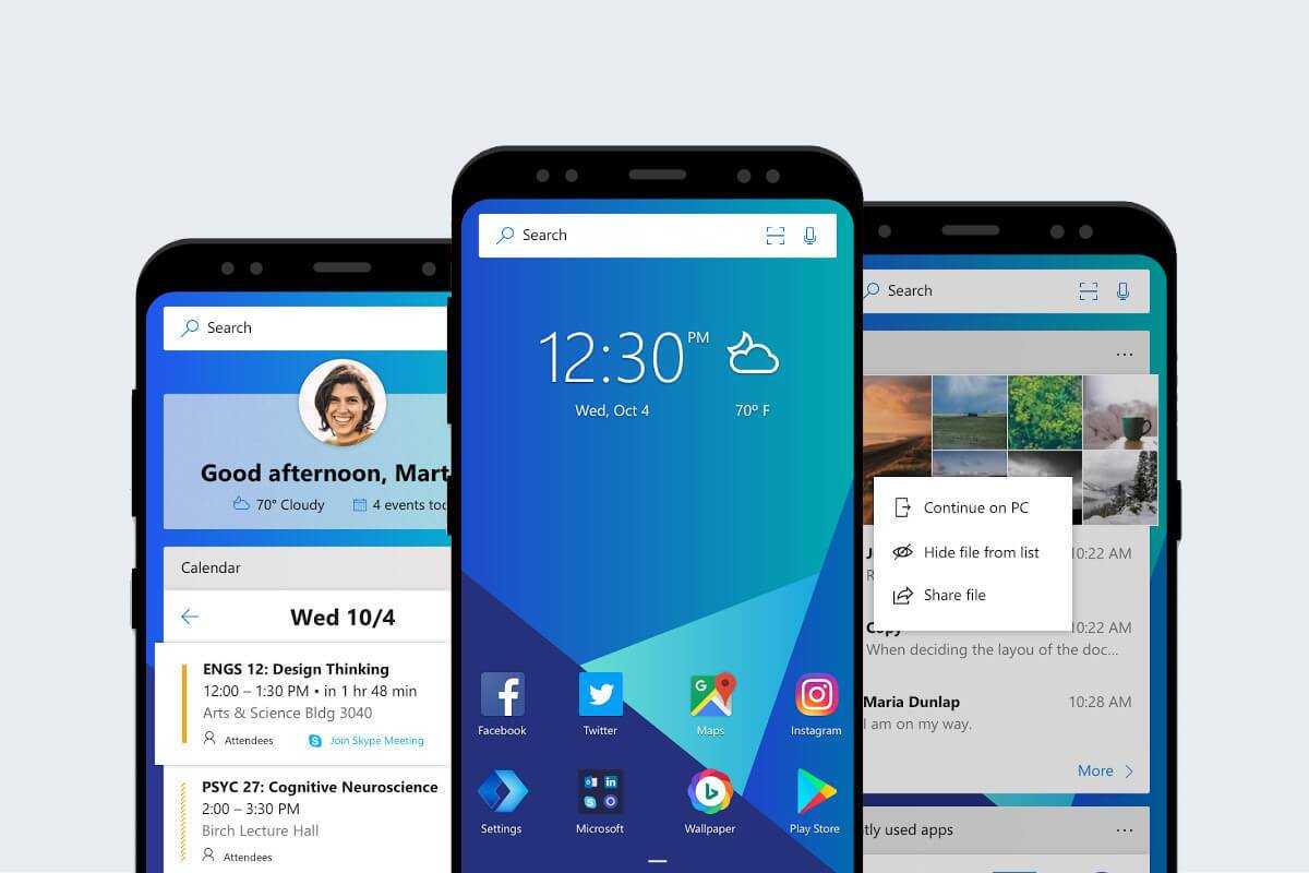 Microsoft Launcher позволит следить за своим 