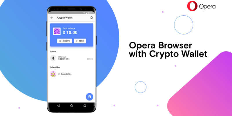 Opera запускает криптовалютный кошелек в браузере для Android (Crypto Wallet Main)