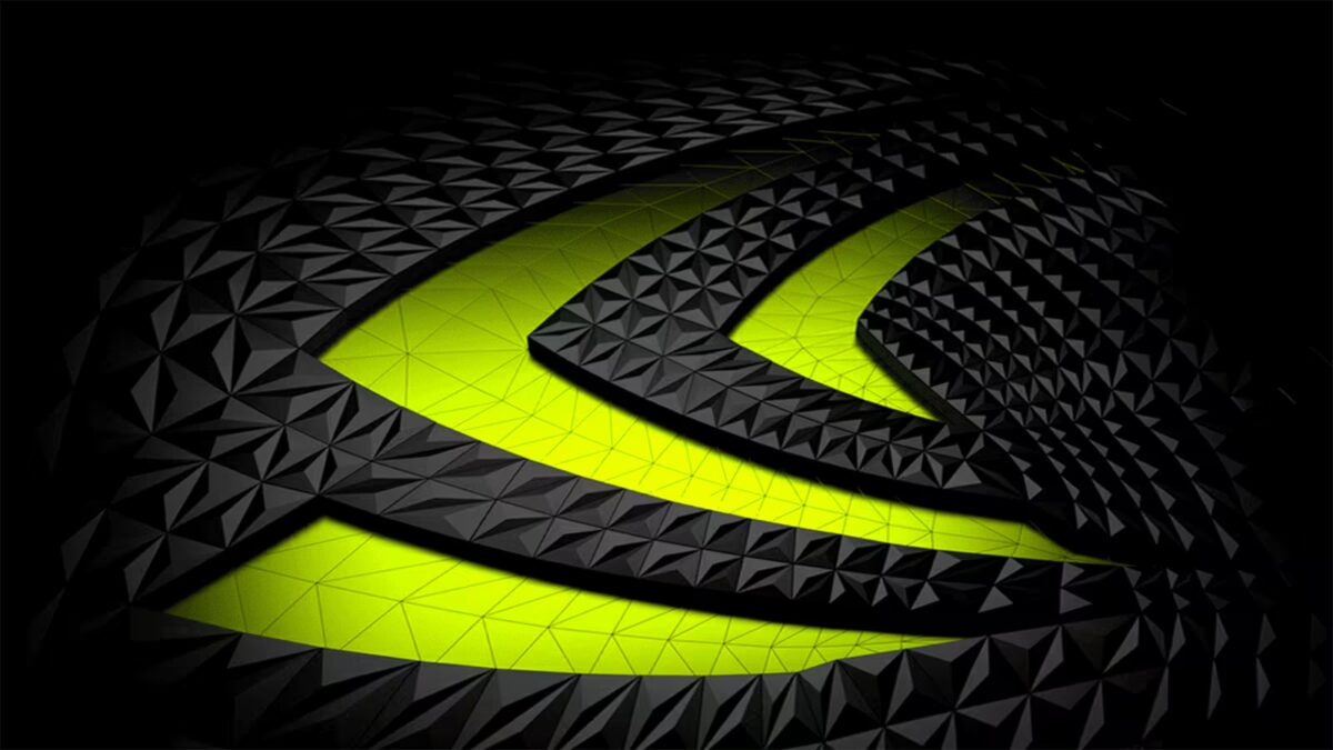 Логотип NVIDIA с черным и ярко-зеленым цветами