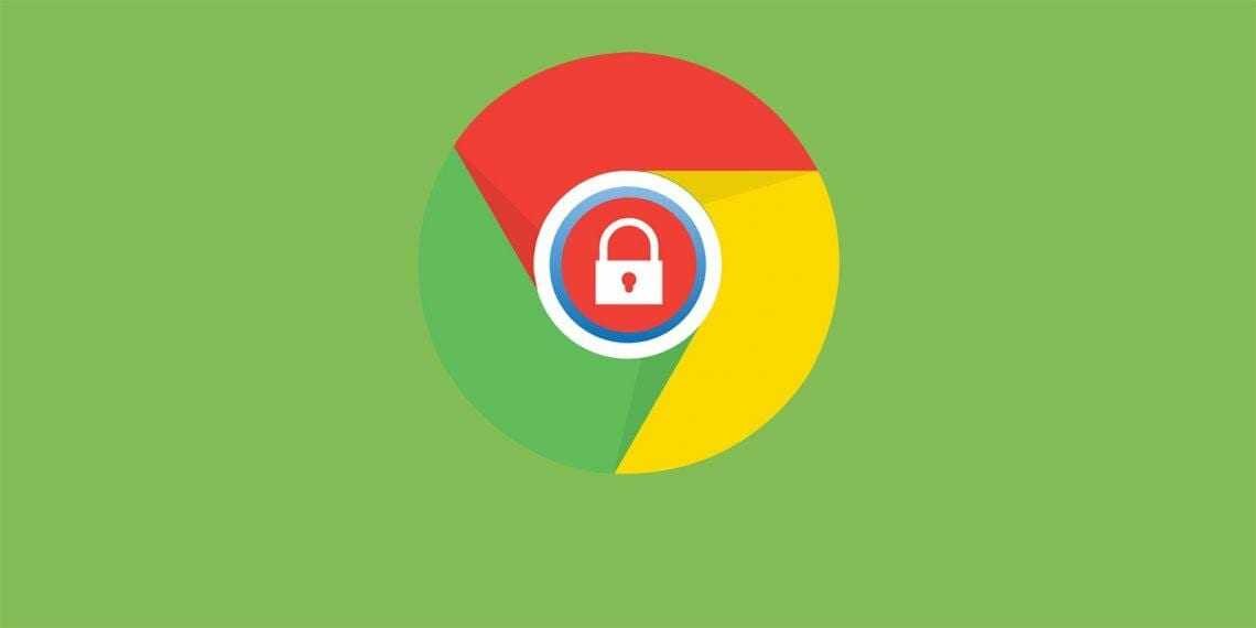 Иконка защитного щита и замка в логотипе Google Chrome