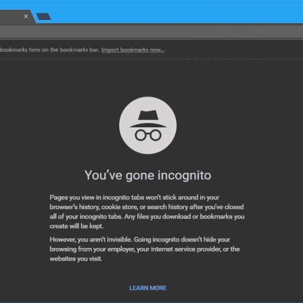 Новая функция Chrome не позволит веб-сайтам блокировать режим инкогнито (Chrome Incognito window with dark theme)
