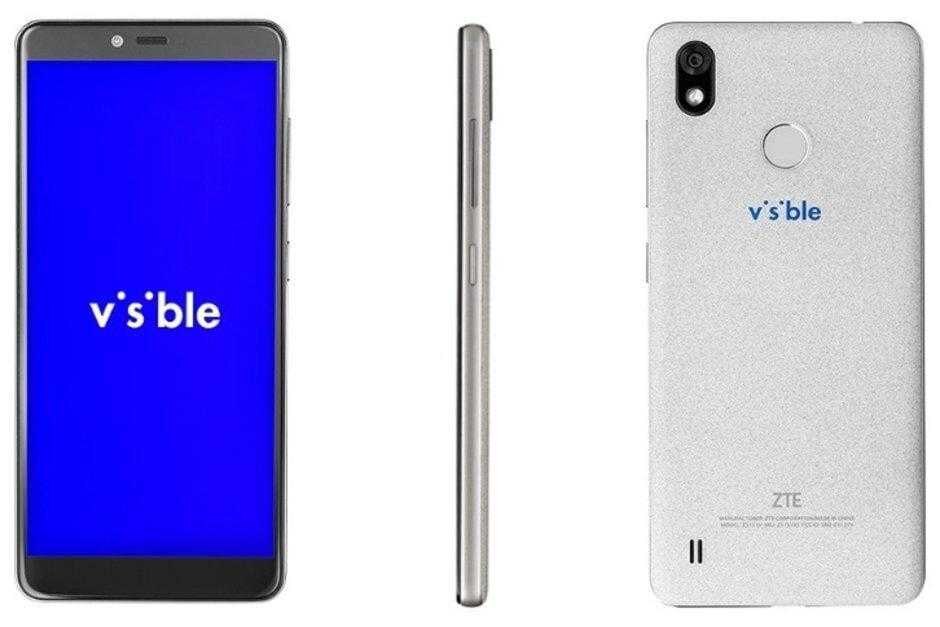 Спереди, сбоку и сзади смартфона ZTE Visible R2