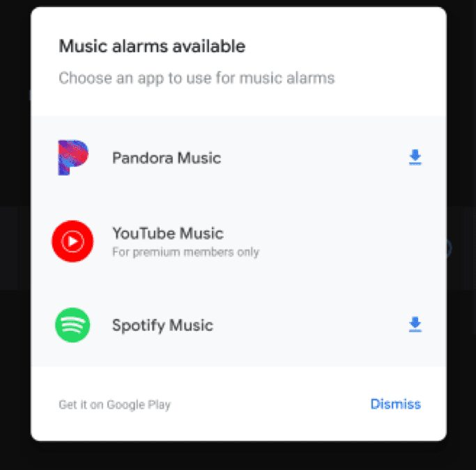 Экран с выбором музыкальных сигналов на смартфоне OnePlus