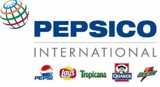 Логотип PepsiCo с брендами напитков и закусок