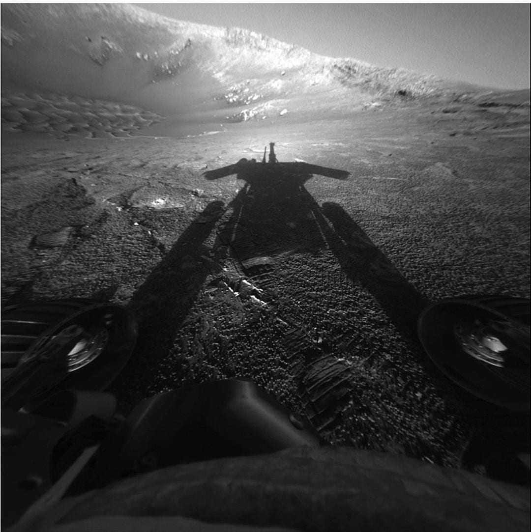 Марсоход Opportunity завершил свою карьеру: После песчаной бури он перестал выходить на связь ()