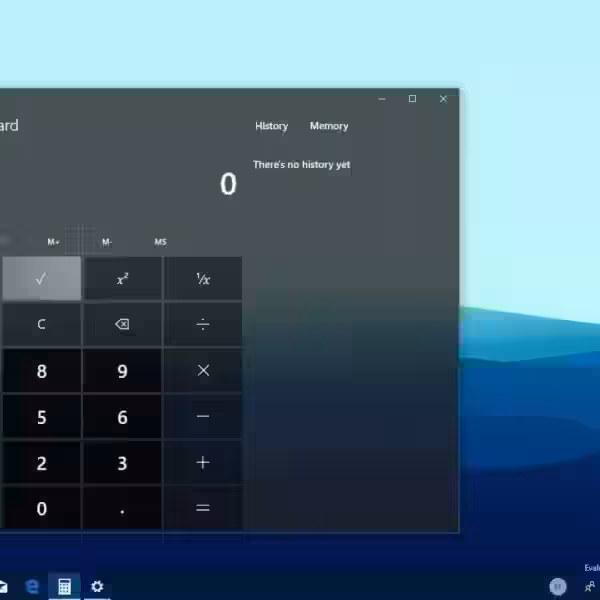 calculator acrylic light fluent design