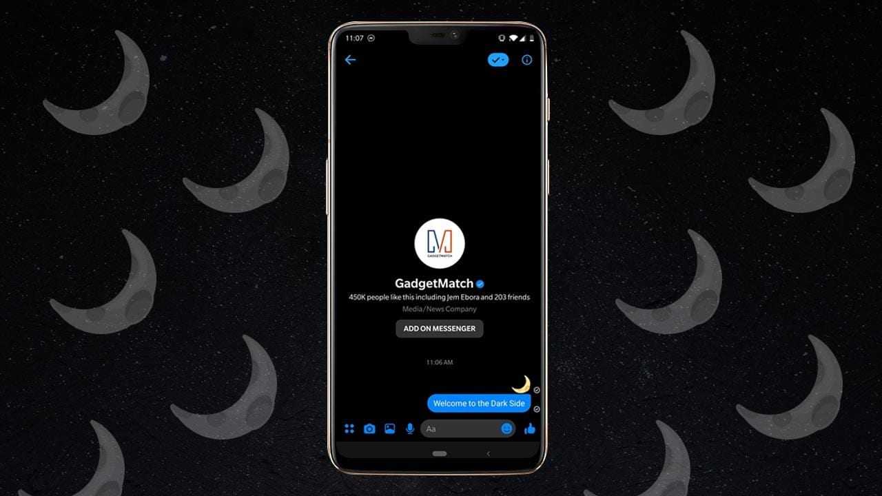 Как включить секретный темный режим Facebook Messenger на Android