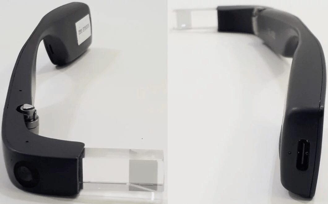 Боковой вид Google Glass 2 с USB-C и камерой
