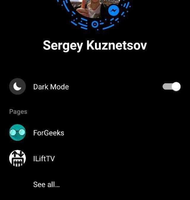 Как включить секретный темный режим Facebook Messenger на Android 8 photo 2019 03 03 08 51 33