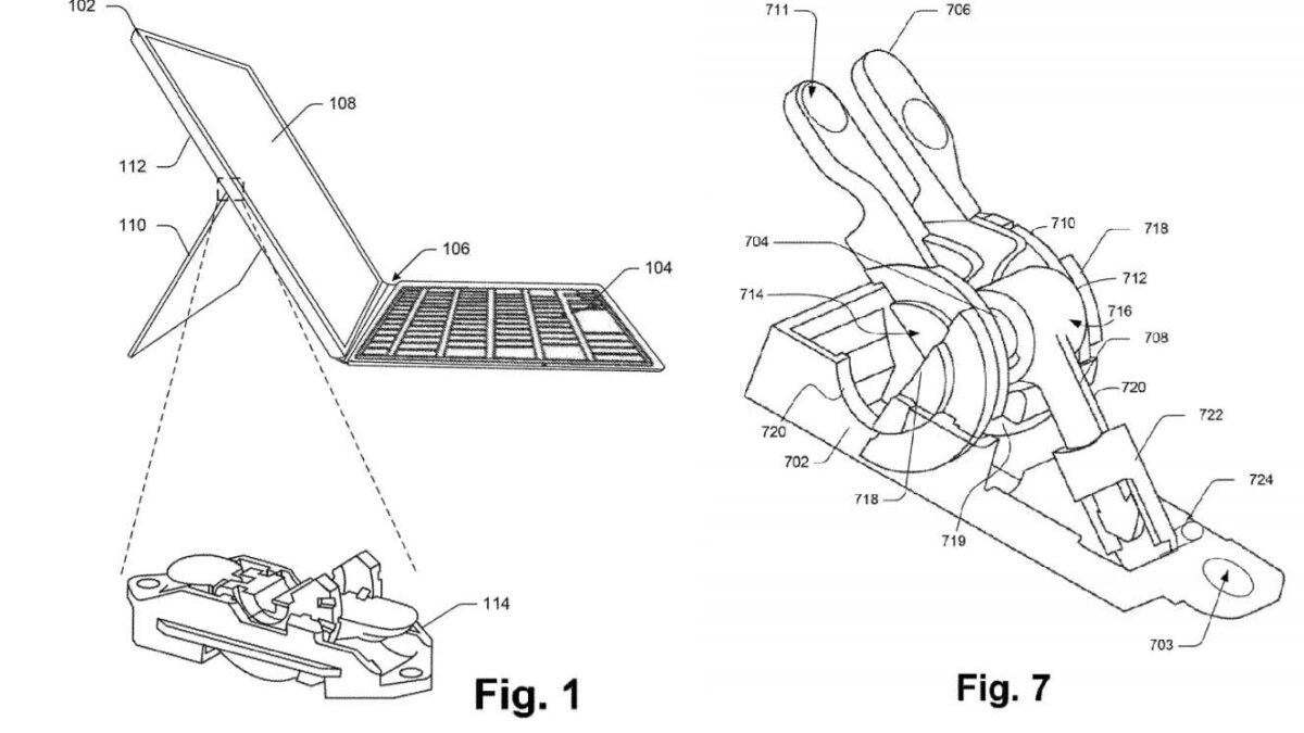 Патентная заявка Microsoft демонстрирует улучшенную подставку Surface Pro 3 surface hinge patent