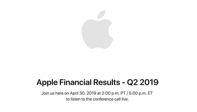 Apple 30-го апреля объявит о прибыли за второй квартал 2019 года (30413 49894 190401 earnings l)