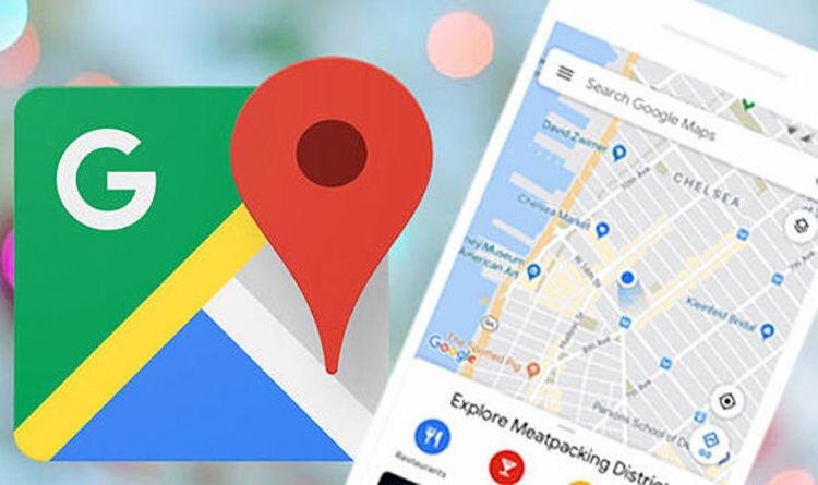 Иконка Google Maps и карта с отмеченными метками для маршрутов