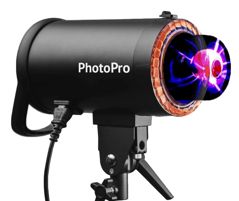 Фото вспышки PhotoPro Delight с элементами электрической дуги