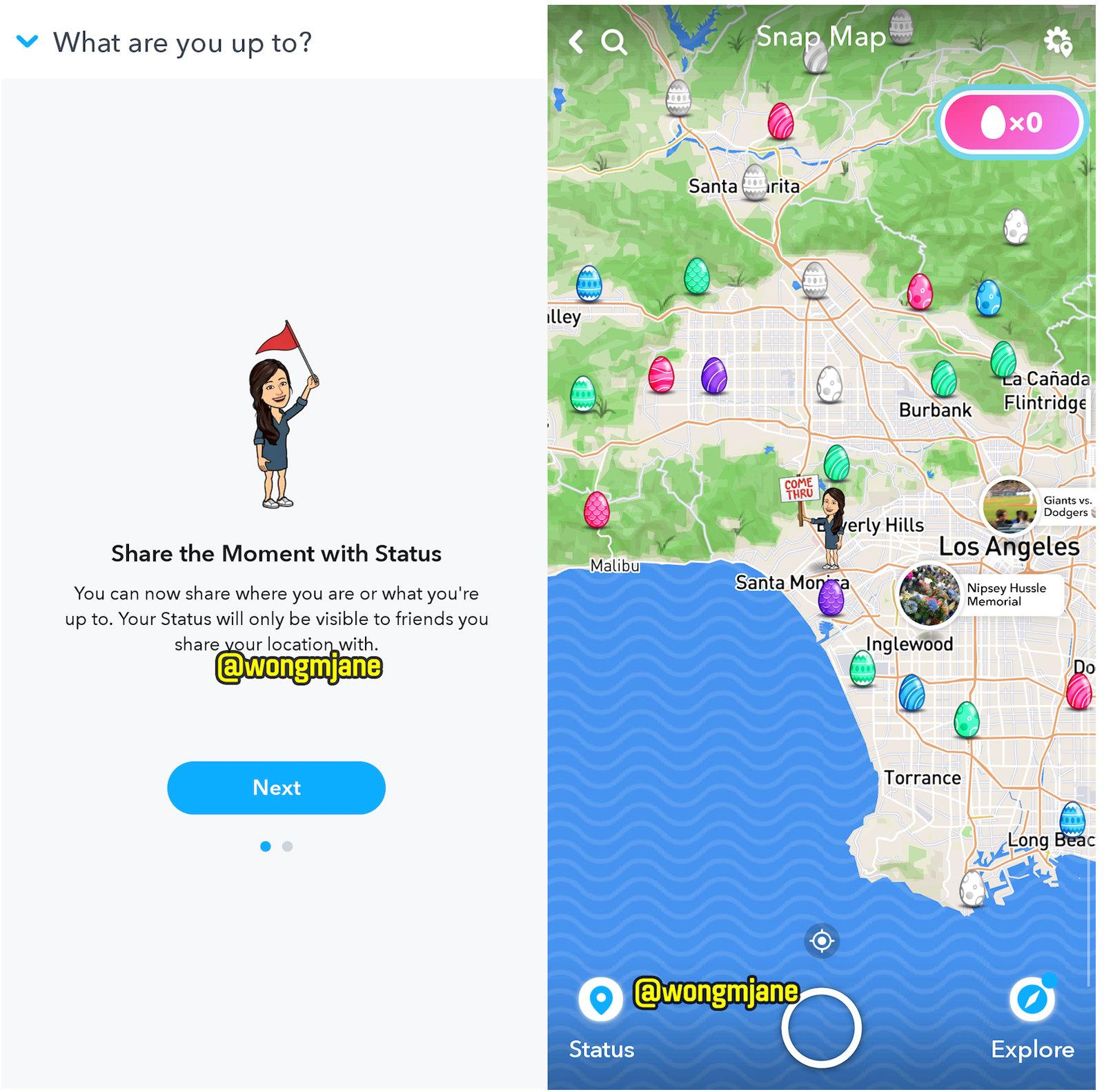 Snapchat тестирует чекины как в Foursquare (dims 14)