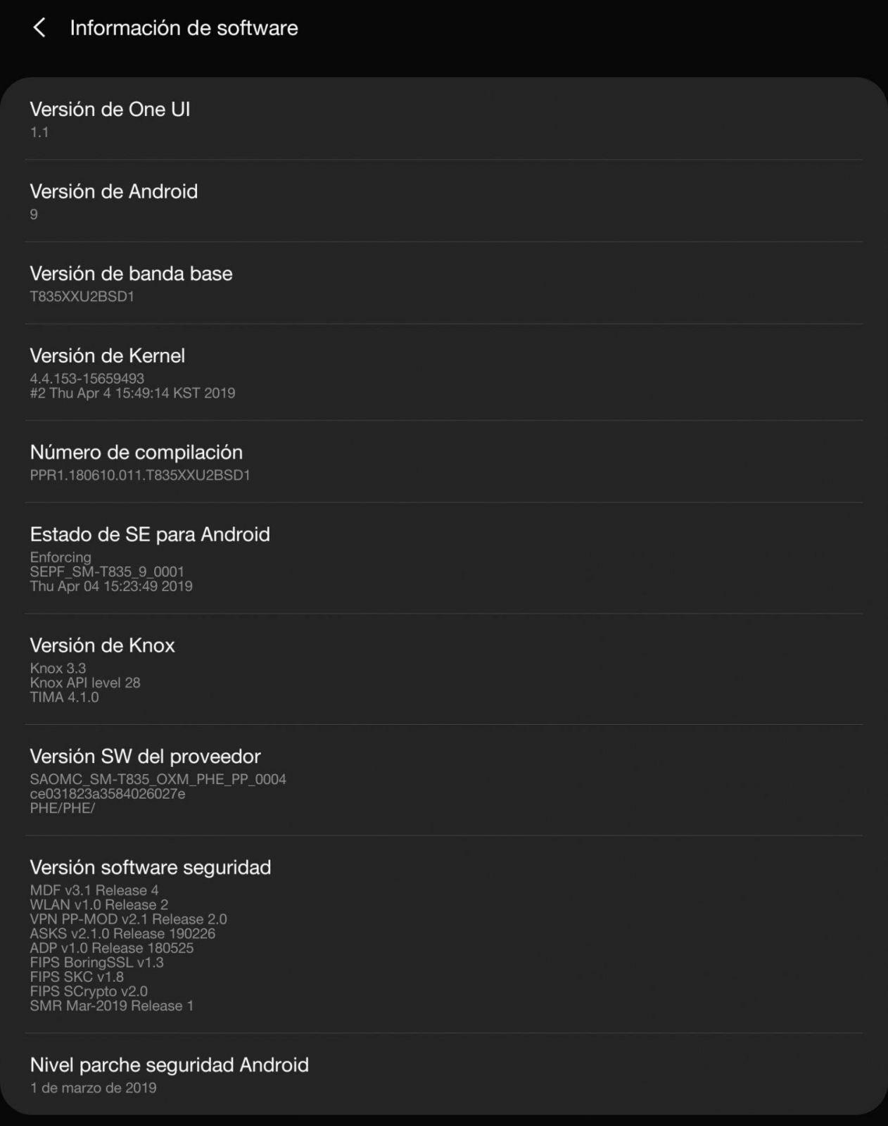 Флагманский планшет Samsung Galaxy Tab S4 обновляется до Android 9.0 Pie (screenshot 20190411 201443 settings)