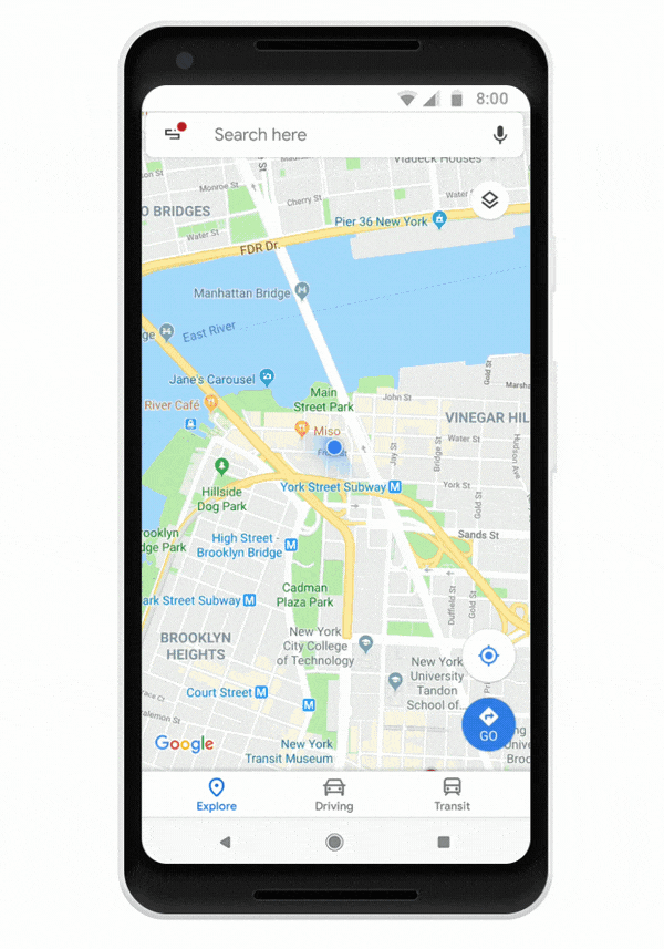 1 апреля: Google Maps добавила игру Змейка в приложение ко дню дурака (snake gif)