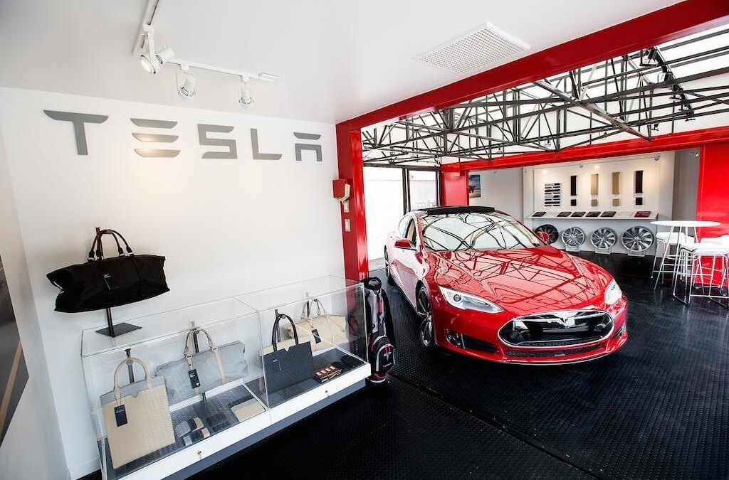 tesla pop up store